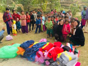 receiving much needed clothing