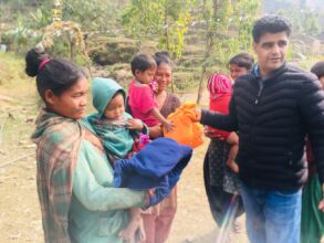 mum and baby receiving relief