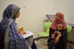 Consultation at health care clinic at KDSP