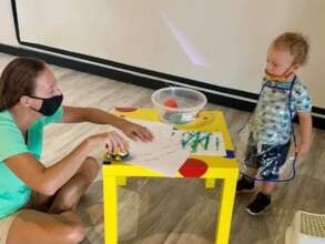 Toddler Tuesday vehicle painting