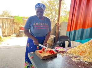 Grannies preparing meals
