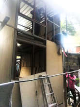 Her new house is during construction
