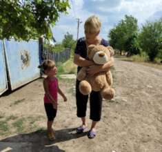 Child and Grandmother from the village of Vasylky