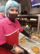 Her first job!