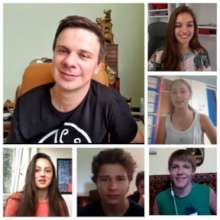 Youth participate in a Zoom meeting with Mentors