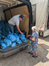 Distributing Food Kits and Humanitarian Aid