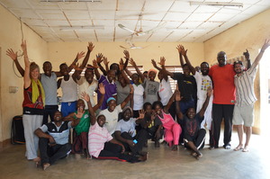 The Social Art Troupe during training last week.