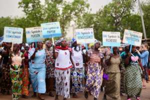 Women marching at the Water Fair's Walk for Water