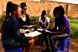 Young Women participating in practical exercise