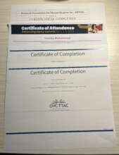 Certificates from Anti-Trafficking Trainings