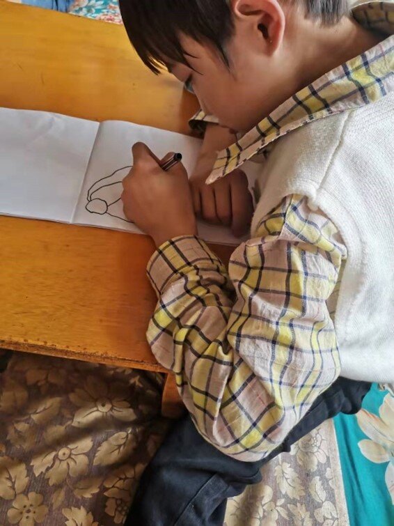 June made a drawing after her surgery