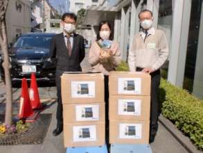 Donation of 1,000 pieces of shirabe alcohol spray