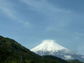 Mt. Fuji in its snow "make-up"