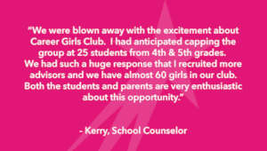 Career Girls School Counselor Testimonial #1