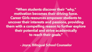 Career Girls School Counselor Testimonial #2