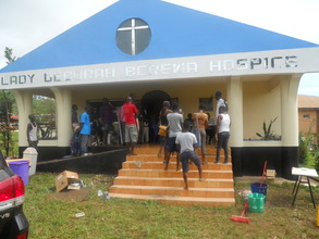 Hospital front painted