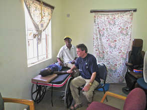 Dr. Jim administering IV fluids