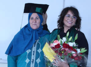 Kabira and her Mum at Master's Ceremony