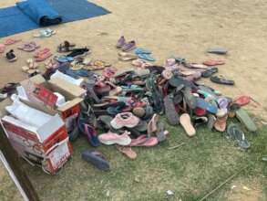 Meanwhile, the sandals from our clinic guests