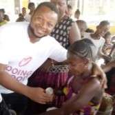 During a food distribution