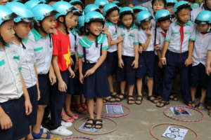 600 students learned about helmet safety.