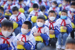 Students received life-saving helmets