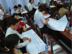 Attendees participate in a midterm review session.