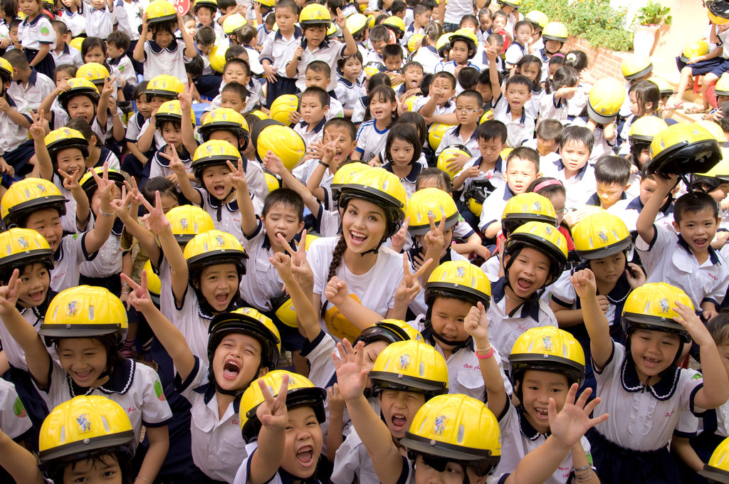 Miss Vietnam World at Helmets for Kids event