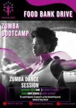 The Food Bank Drive/ Zumba Boot Camp poster
