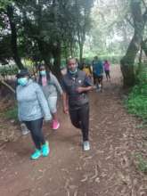 Well wishers doing the  Food Charity Hike.