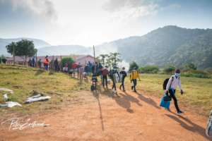Learners heading for camp