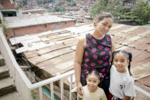 Students in front of their home in Petare