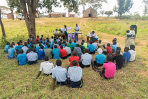 At his project site in Rakai, Uganda