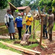 Digging at Nyagari Primary School
