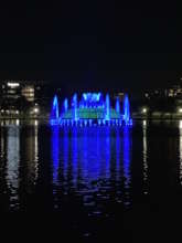 Lake Eola Fountain Turned Blue for LOFC