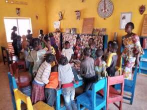 Children's games in Koho library, near to Bereba