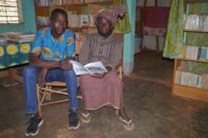 Reading in Karaba library, Nov 2020