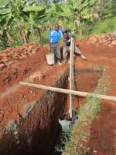 The digging begins for Mugusu's new pit latrine!