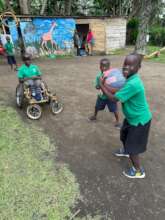 Socializing while playing ball