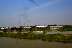 Flooded Kapuothe area in Nyalenda slums