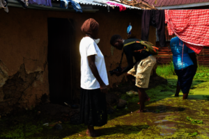 Flooded Kapuothe area in Nyalenda slums