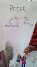 Woman embroidering