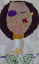 embroidery about violence