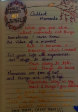 Sometimes I never know the value of a moment....