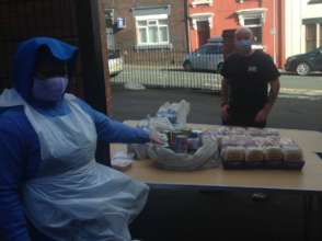 Preparing for dinner for homeless