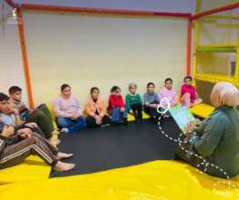 Read-Aloud Session at a Play Center