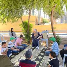 Reading session by our ambassador Lina Al-Ghareer