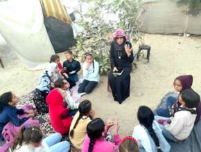 Reading Session in Gaza