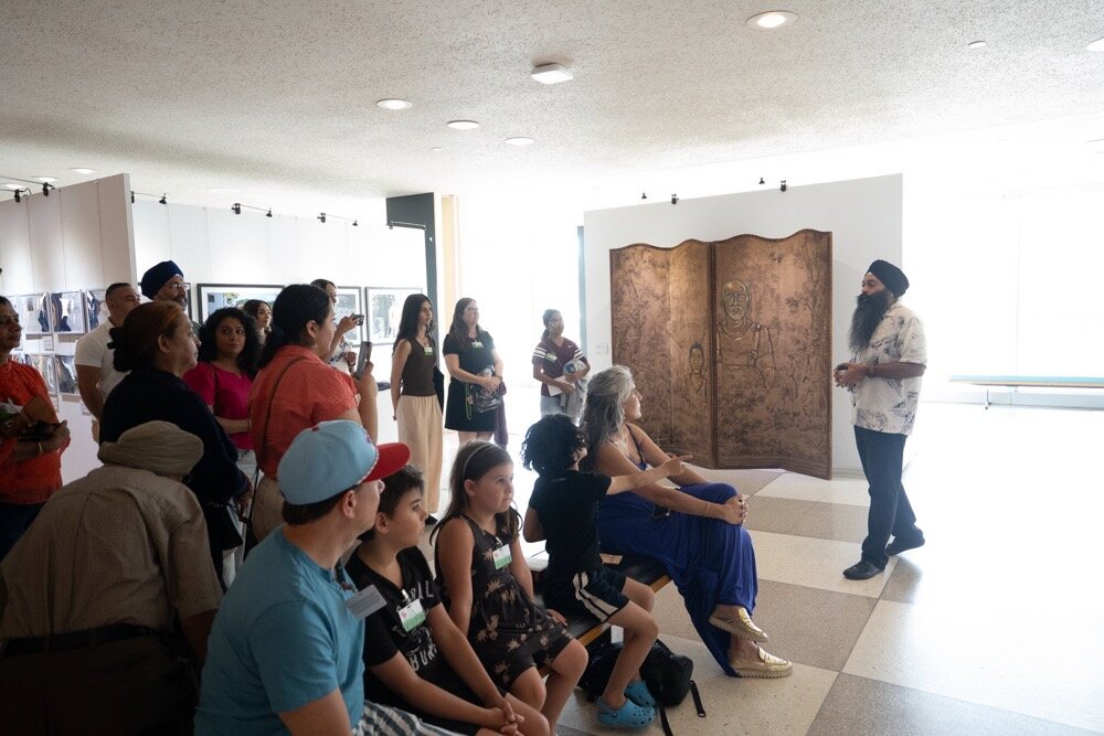 ICAAD's Jaspreet Singh commenting on the exhibit