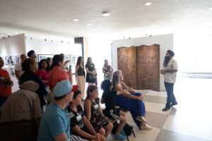 ICAAD's Jaspreet Singh commenting on the exhibit